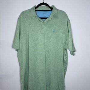 Johnnie-O | Green Striped Polo Shirt